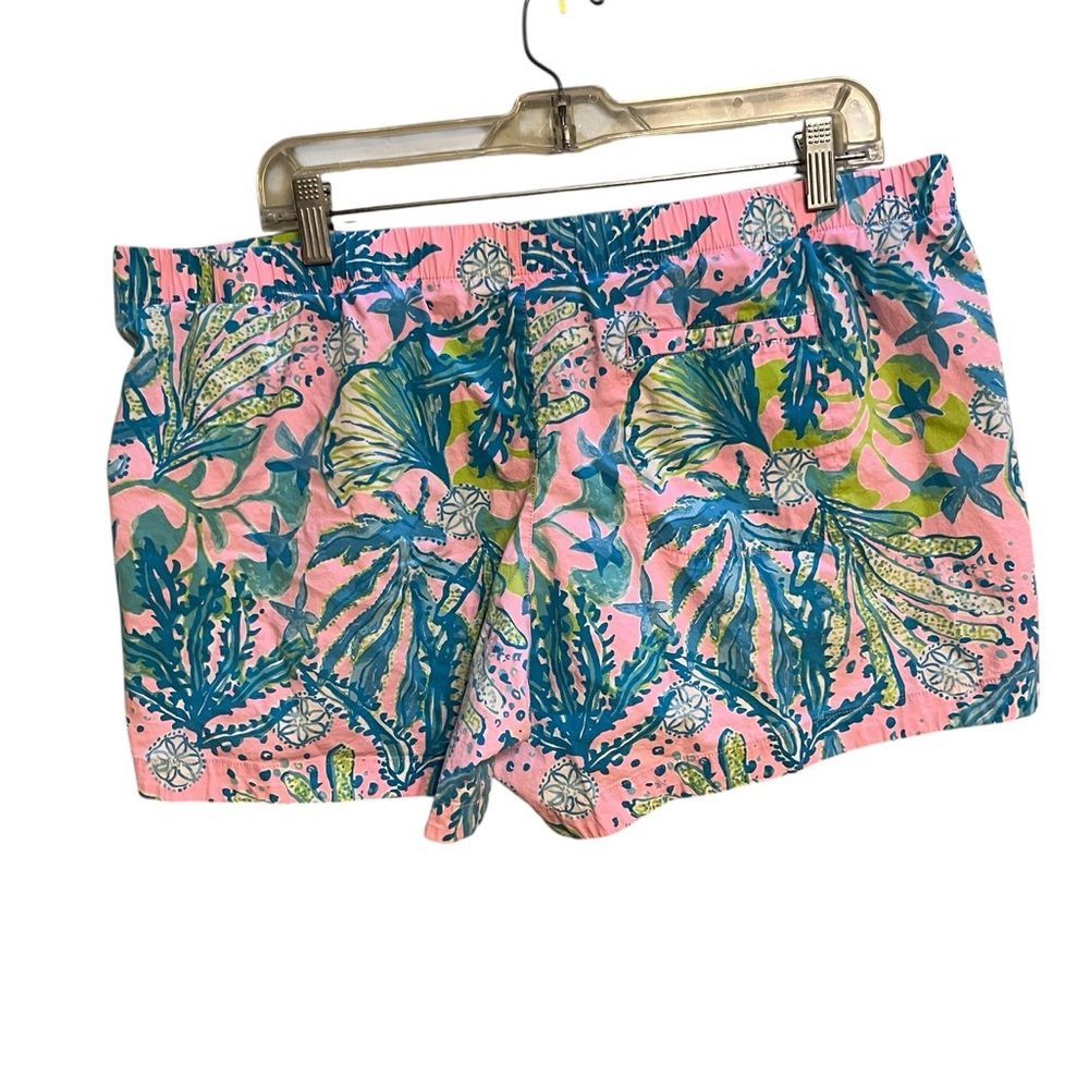 Lilly Pulitzer Pink and Blue Tropical Shorts size XL - Picture 3 of 7